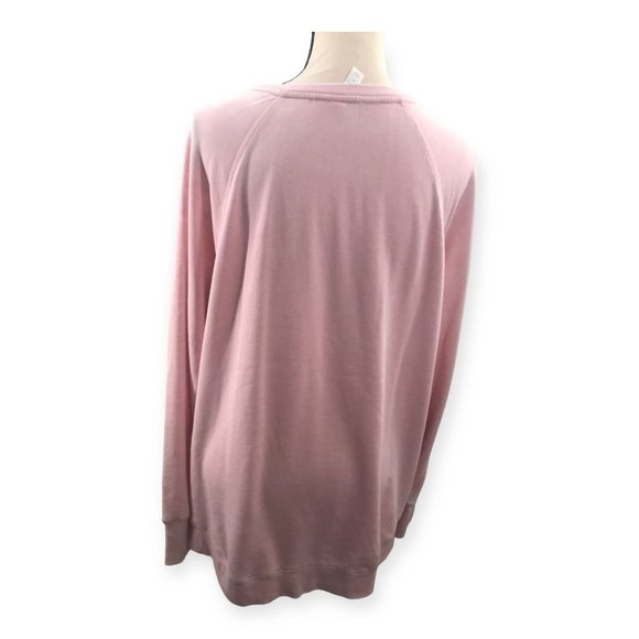 ^ Ideology NWT Womens I Am Strong Fitness Running Sweatshirt Shimmer Pink Large - Picture 2 of 6